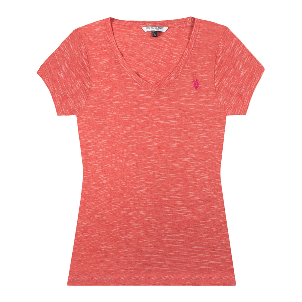 Playera para Dama Maga Corta U. S Polo Assn color Anaranjado