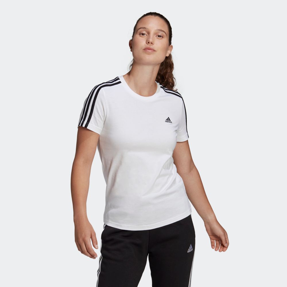 Foto 3 | Playera Adidas Blanca para Mujer