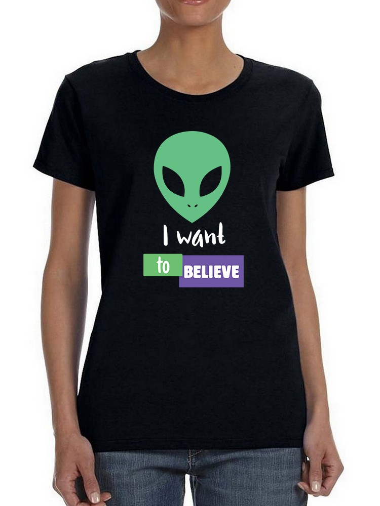 Playera Smartprintsink color Negro para Mujer Quiero Creer