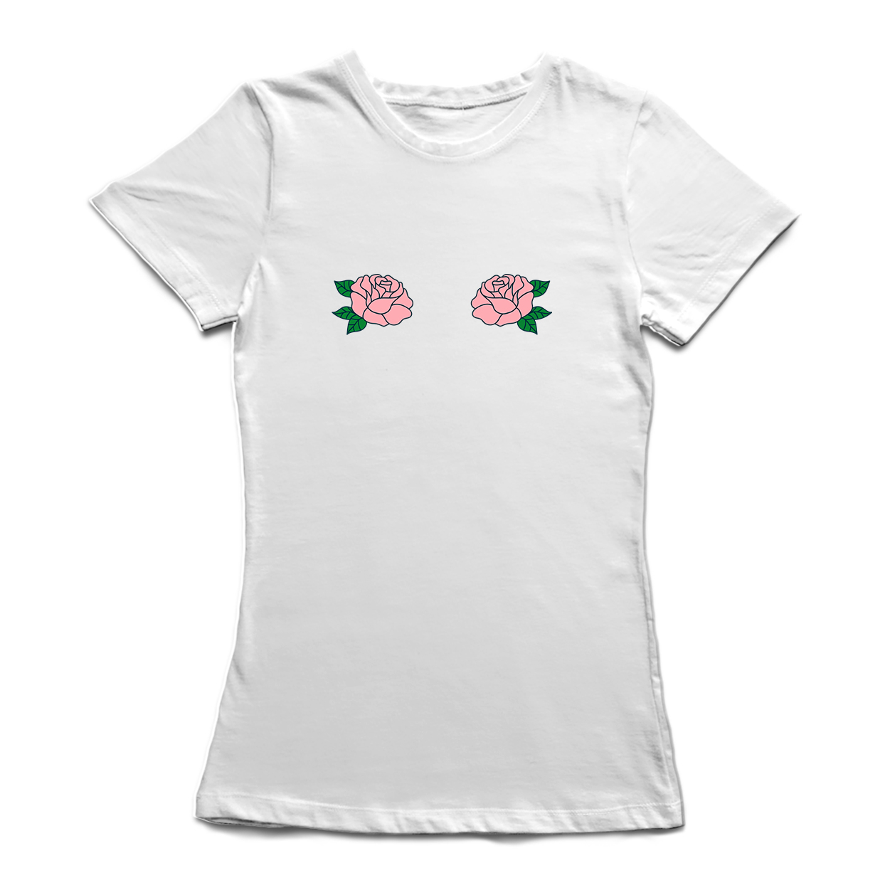 Foto 2 pulgar | Playera Smartprintsink para Mujer - Ilustración Rosas Gemelas