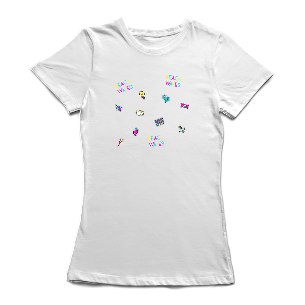 Playera Smartprintsink para Mujer - Patron Stickers Juveniles