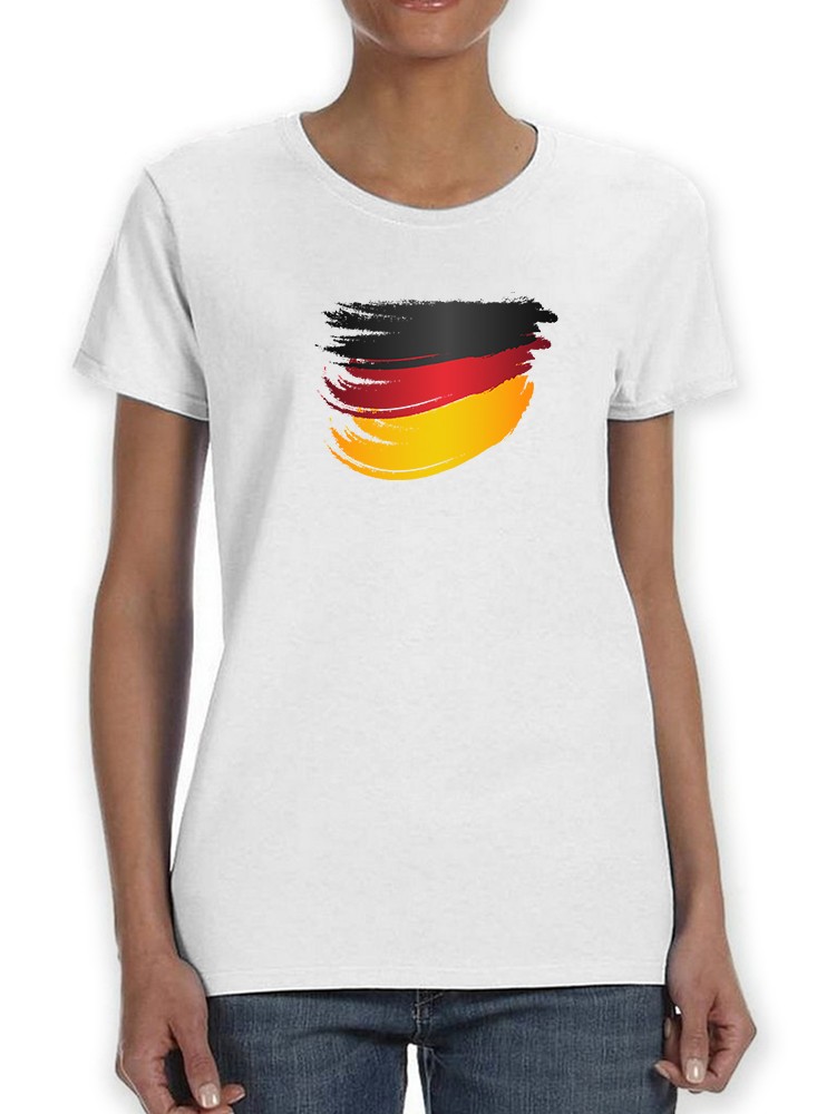 Playera Smartprintsink Mujer Bandera De Alemania Pinceladas De Pintura