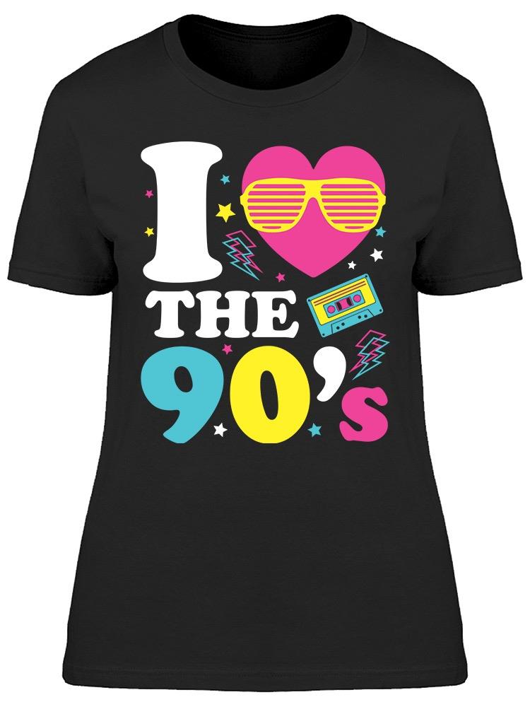 Foto 2 pulgar | Playera Smartprintsink color Negro para Mujer Amo los 90's