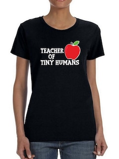 Foto 1 | Playera Smartprintsink color Negro para Mujer Maestra de Pequeñas Personitas