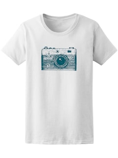 Foto 1 | Playera Smartprintsink para Mujer - Cámara Fotográfica Retro