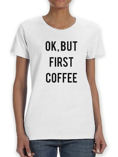 Foto 1 | Playera Smartprintsink para Mujer - Ok, Pero Primero Café