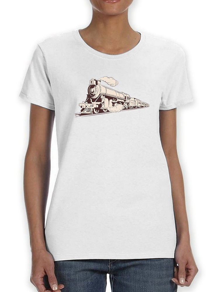 Foto 2 pulgar | Playera Smartprintsink Mujer Ilustración Tren De Vapor