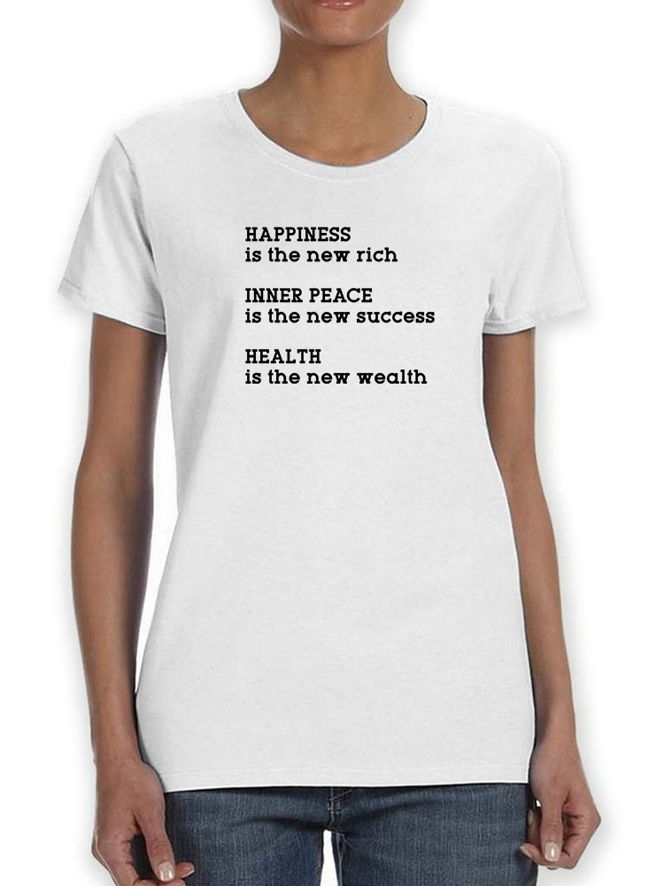 Foto 1 | Playera Smartprintsink Mujer La Felicidad Es La Nueva Riqueza