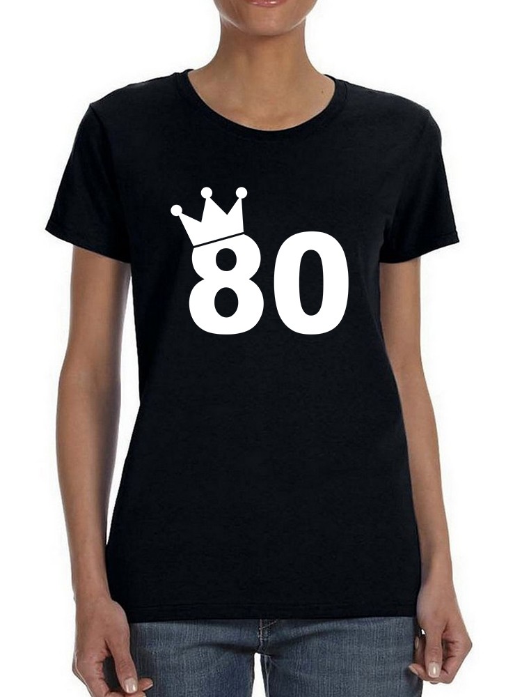 Playera Smartprintsink color Negro para Mujer 80 Diseño con Corona