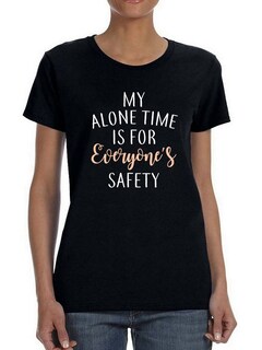 Foto 1 | Playera Smartprintsink Mujer con Frase color Negro