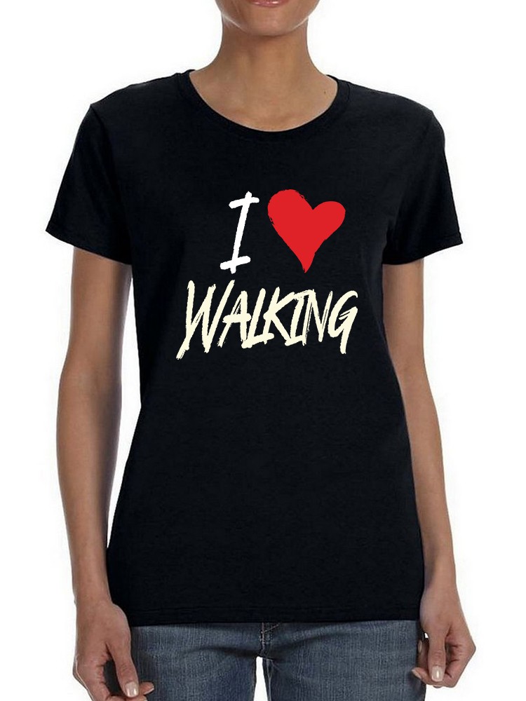 Playera Smartprintsink color Negro para Mujer Amo Caminar