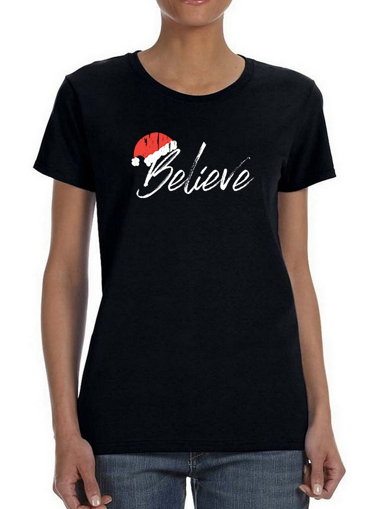 Foto 2 pulgar | Playera Smartprintsink color Negro para Mujer Navidad Cree