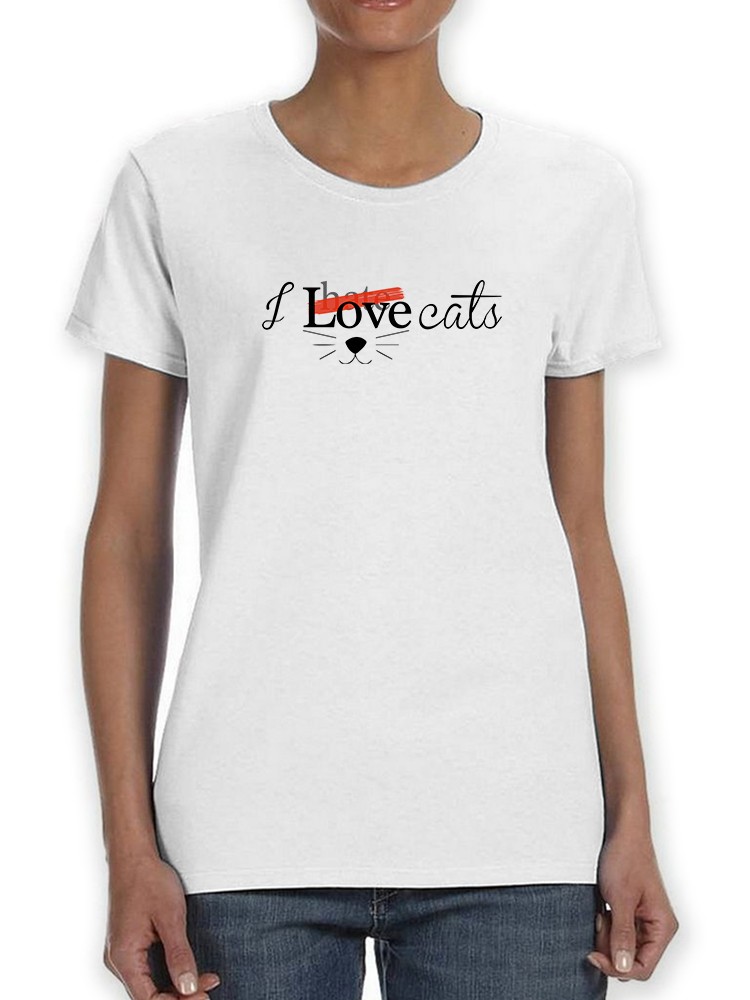 Foto 1 | Playera Smartprintsink Mujer Amo A Los Gatos