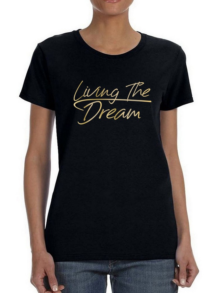 Foto 2 pulgar | Playera Smartprintsink color Negro Mujer Viviendo El Sueño