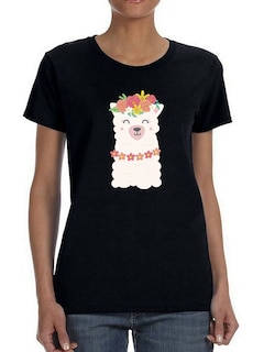 Foto 1 | Playera Smartprintsink Diseño Alpaca para Mujer