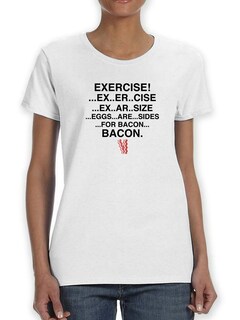 Foto 1 | Playera Smartprintsink para Mujer - Ejercicio!... Tocino