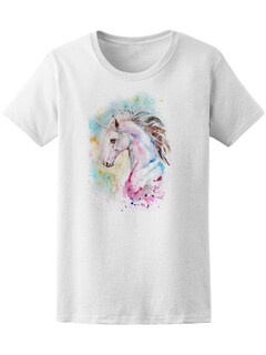Foto 1 | Playera Smartprintsink para Mujer - Unicornio En Acuarelas