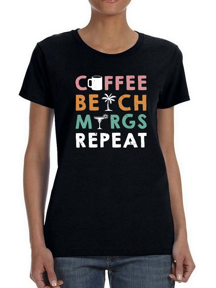 Foto 2 pulgar | Playera Smartprintsink Mujer con Frase color Negro
