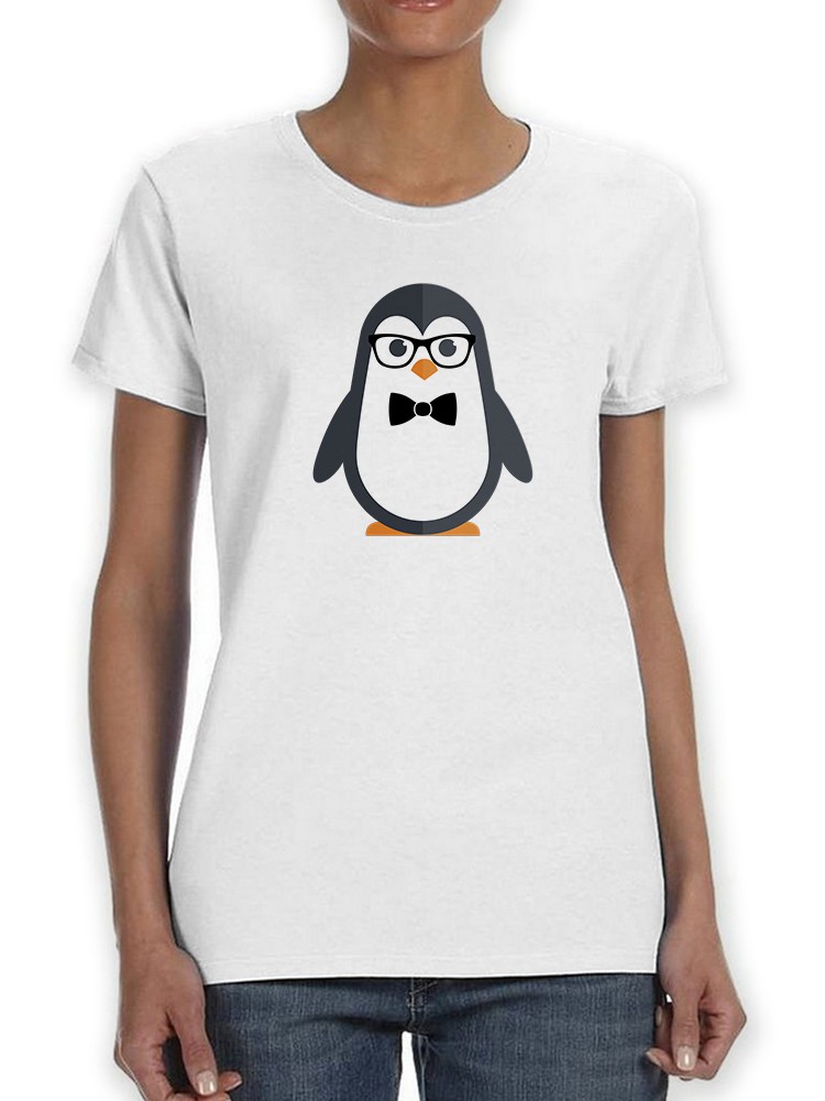 Foto 2 pulgar | Playera Smartprintsink para Mujer Ilustración Pingüino con Moño