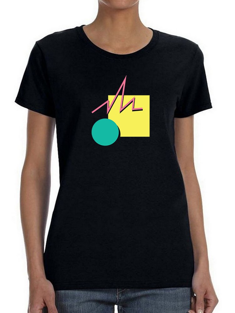 Foto 2 pulgar | Playera Smartprintsink Mujer Arte Figuras Retro De Colores