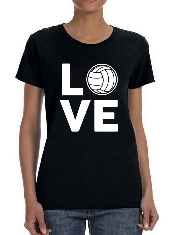 Foto 2 pulgar | Playera Smartprintsink color Negro para Mujer Amo Voleibol