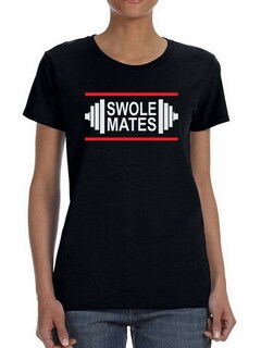 Foto 1 | Playera Smartprintsink color Negro para Mujer Amigos Musculosos