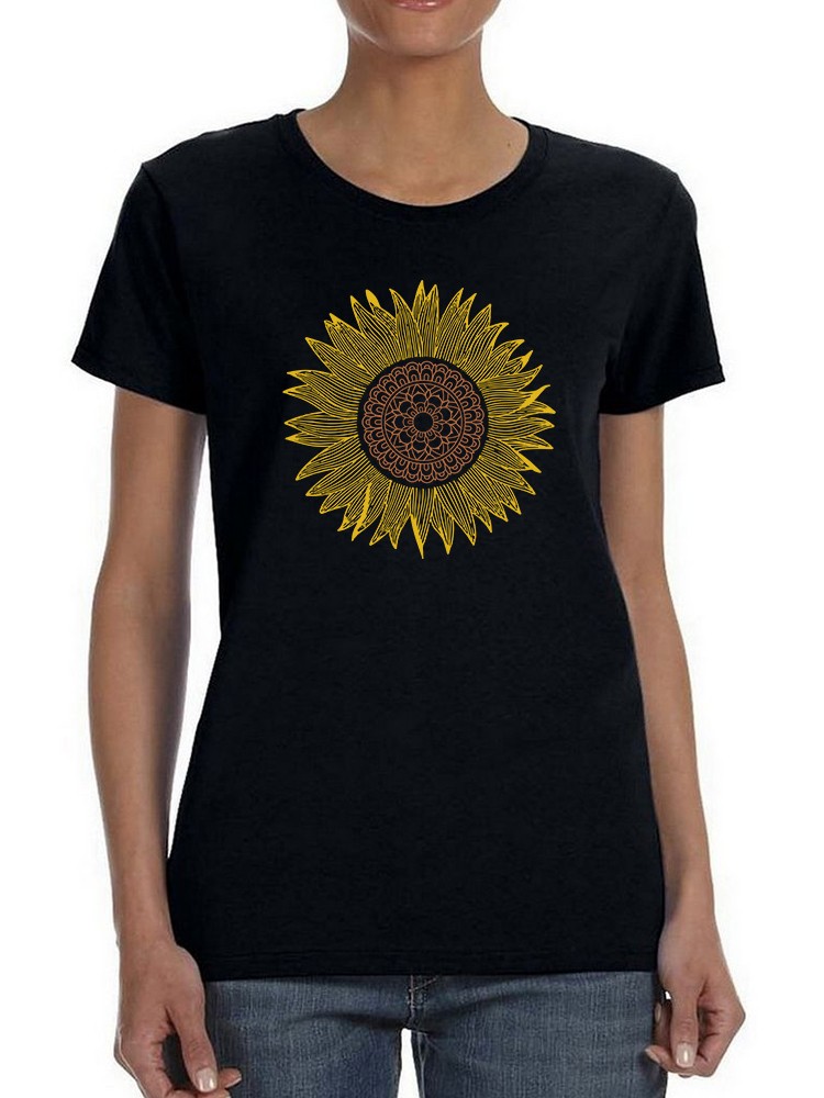 Foto 2 pulgar | Playera Smartprintsink Mujer Girasol con Mándala