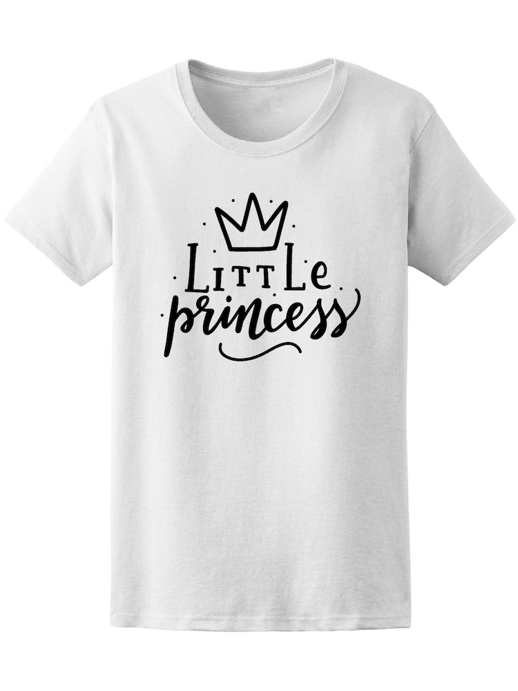 Playera Smartprintsink para Mujer Frase Pequeña Princesita Corona Con Puntitos