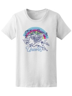 Foto 1 | Playera Smartprintsink Mujer con Diseño de Yo Nací Siendo Un Unicornio