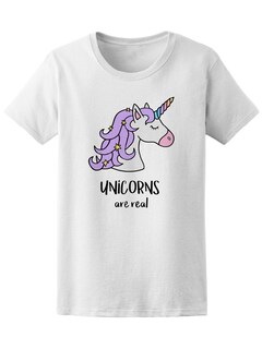Foto 1 | Playera Smartprintsink Mujer con Diseño de Los Unicornios Son Reales