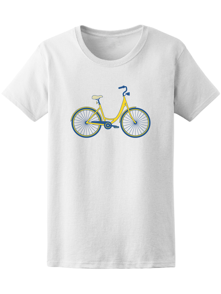 Foto 2 pulgar | Playera Smartprintsink Mujer con Diseño de Bicicleta de Ciudad Amarilla