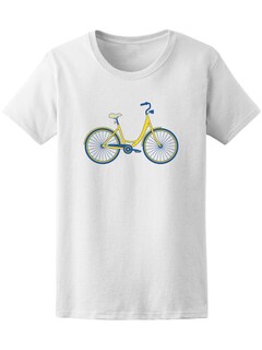 Foto 1 | Playera Smartprintsink Mujer con Diseño de Bicicleta de Ciudad Amarilla