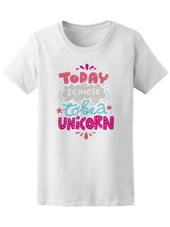 Foto 1 | Playera Smartprintsink Mujer con Diseño de Hoy Elijo Ser Un Unicornio