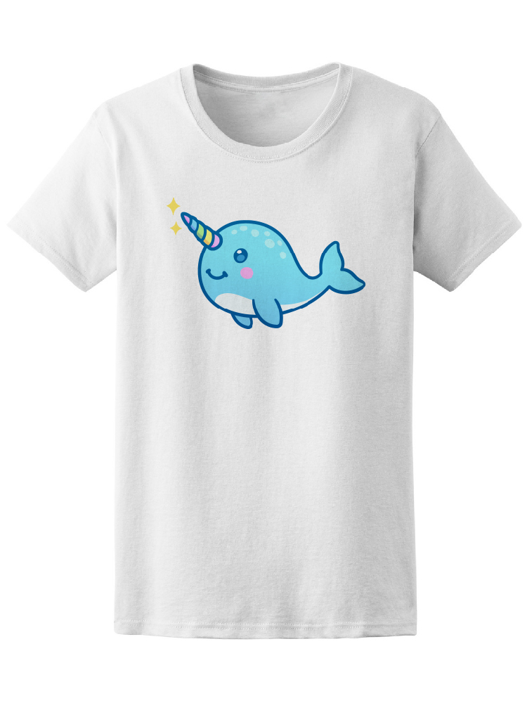 Playera Smartprintsink Mujer con Ilustración de Bebé Narwhal con Estrellas