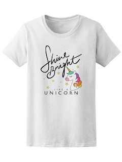 Foto 1 | Playera Smartprintsink Mujer con Diseño de Brilla Como Un Unicornio