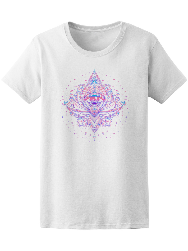 Foto 2 pulgar | Playera Smartprintsink para Mujer Ilustración Flor De Loto Con Tercer Ojo