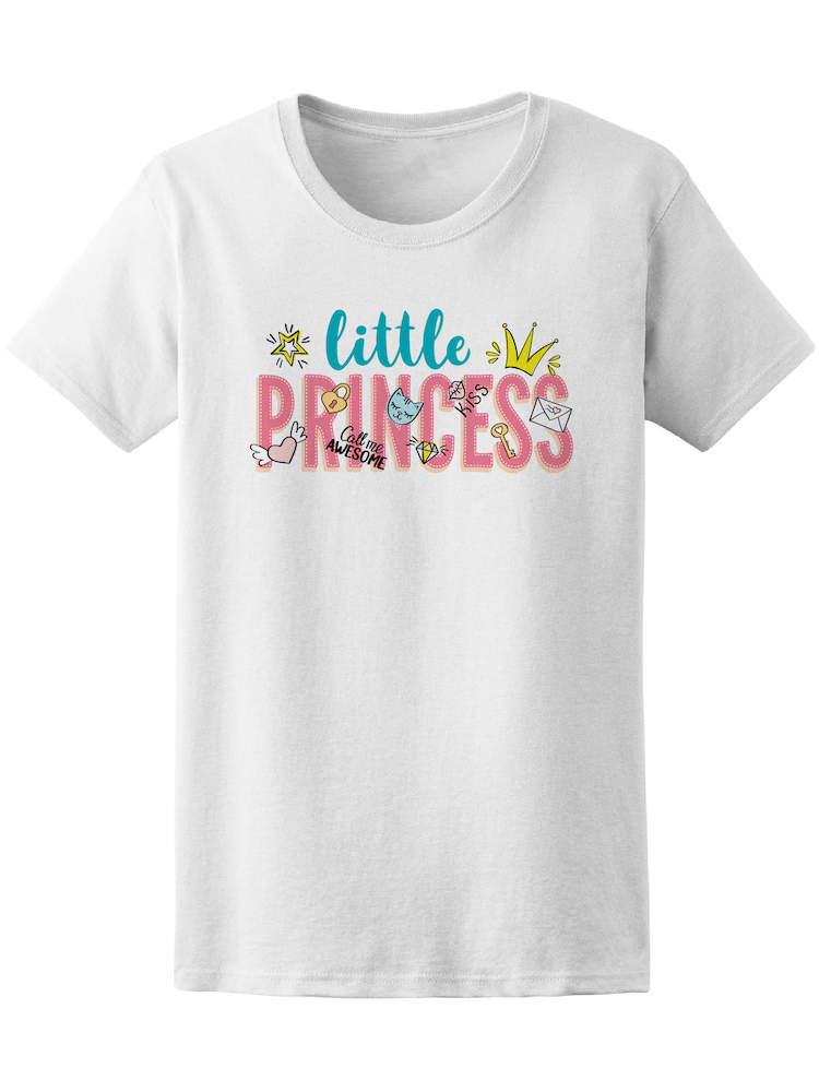 Playera Smartprintsink Mujer con Diseño de Princesita con Stickers Juveniles