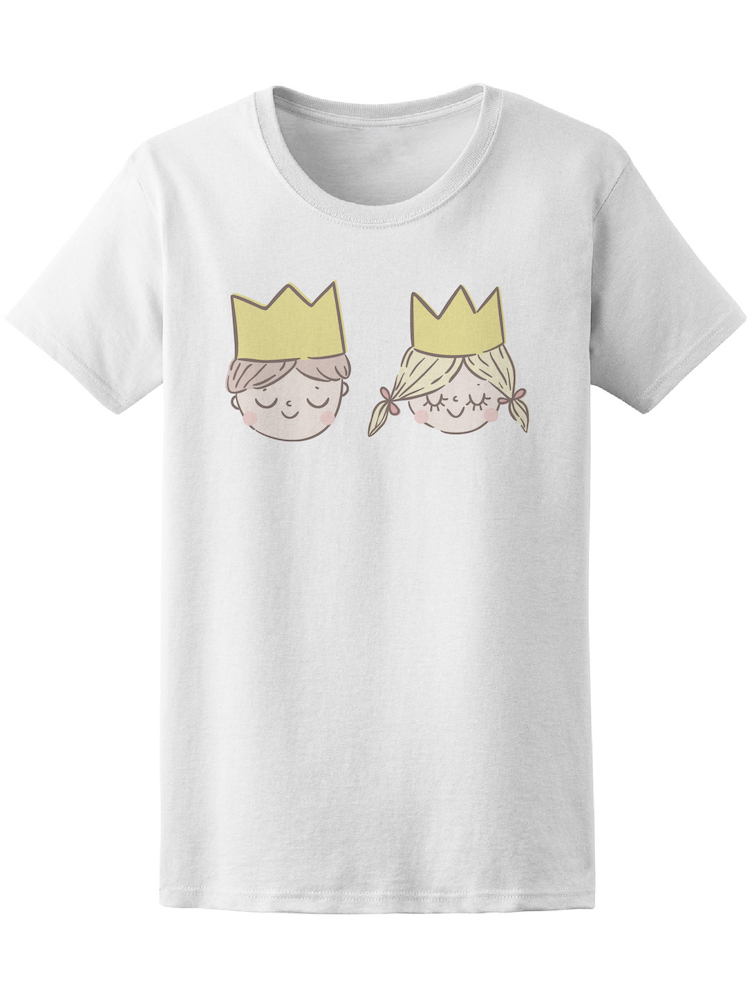 Foto 2 pulgar | Playera Smartprintsink para Mujer Frase Príncipe Y Princesa Con Corona