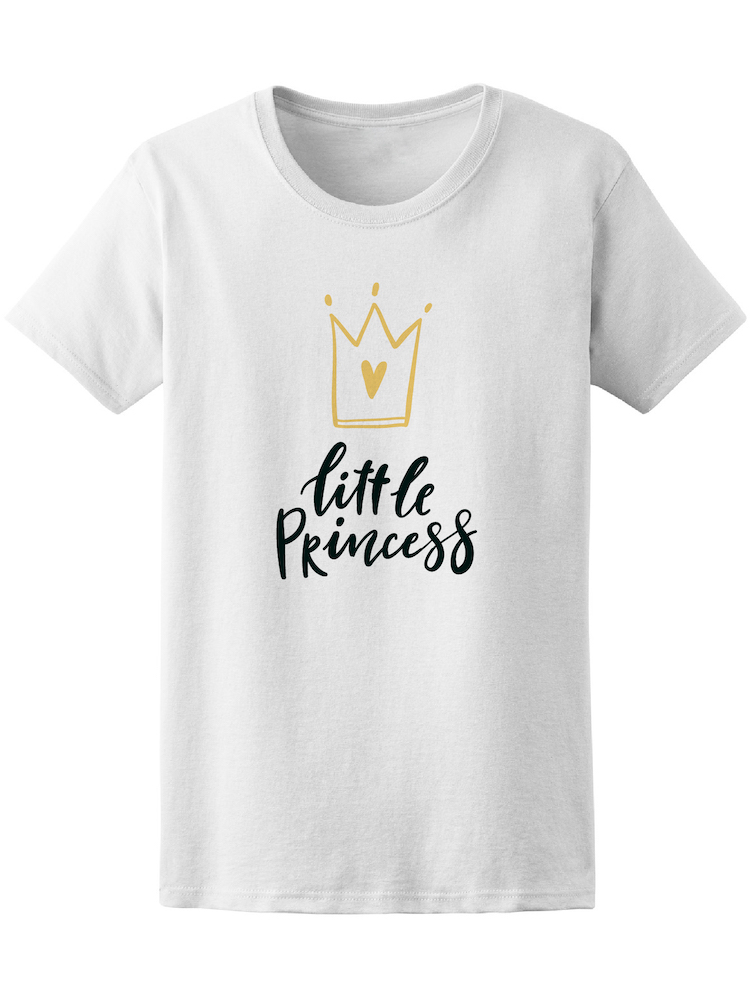 Playera Smartprintsink para Mujer Frase Pequeña Princesita Corona Con Corazón