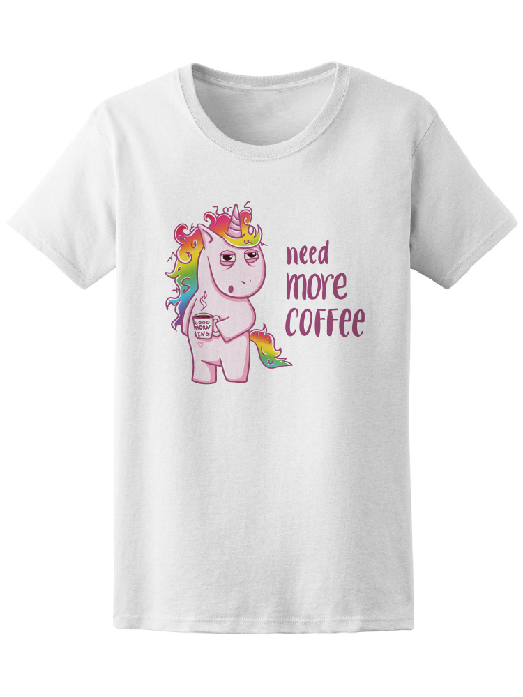 Playera Smartprintsink para Mujer Diseño Unicornio Greñudo