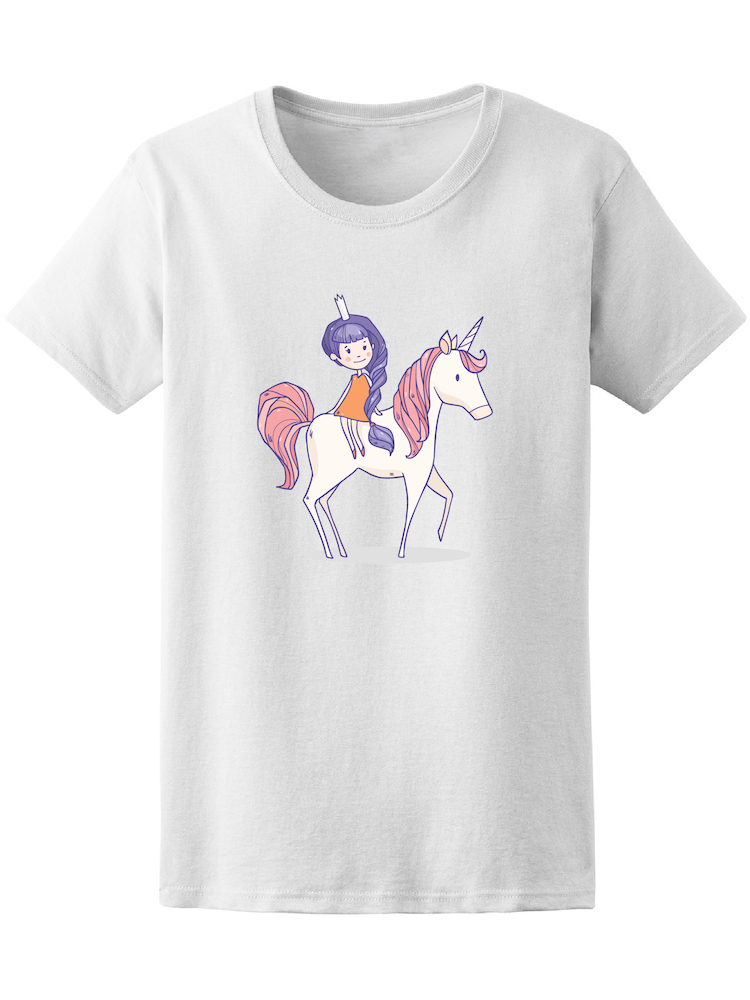 Playera Smartprintsink para Mujer - Princesa en Unicornio