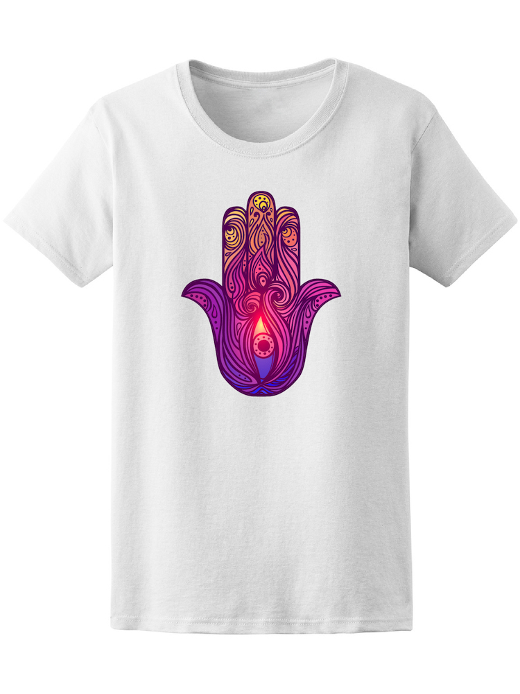 Foto 1 | Playera Smartprintsink para Mujer Mano De Hamsa Colores De Atardecer