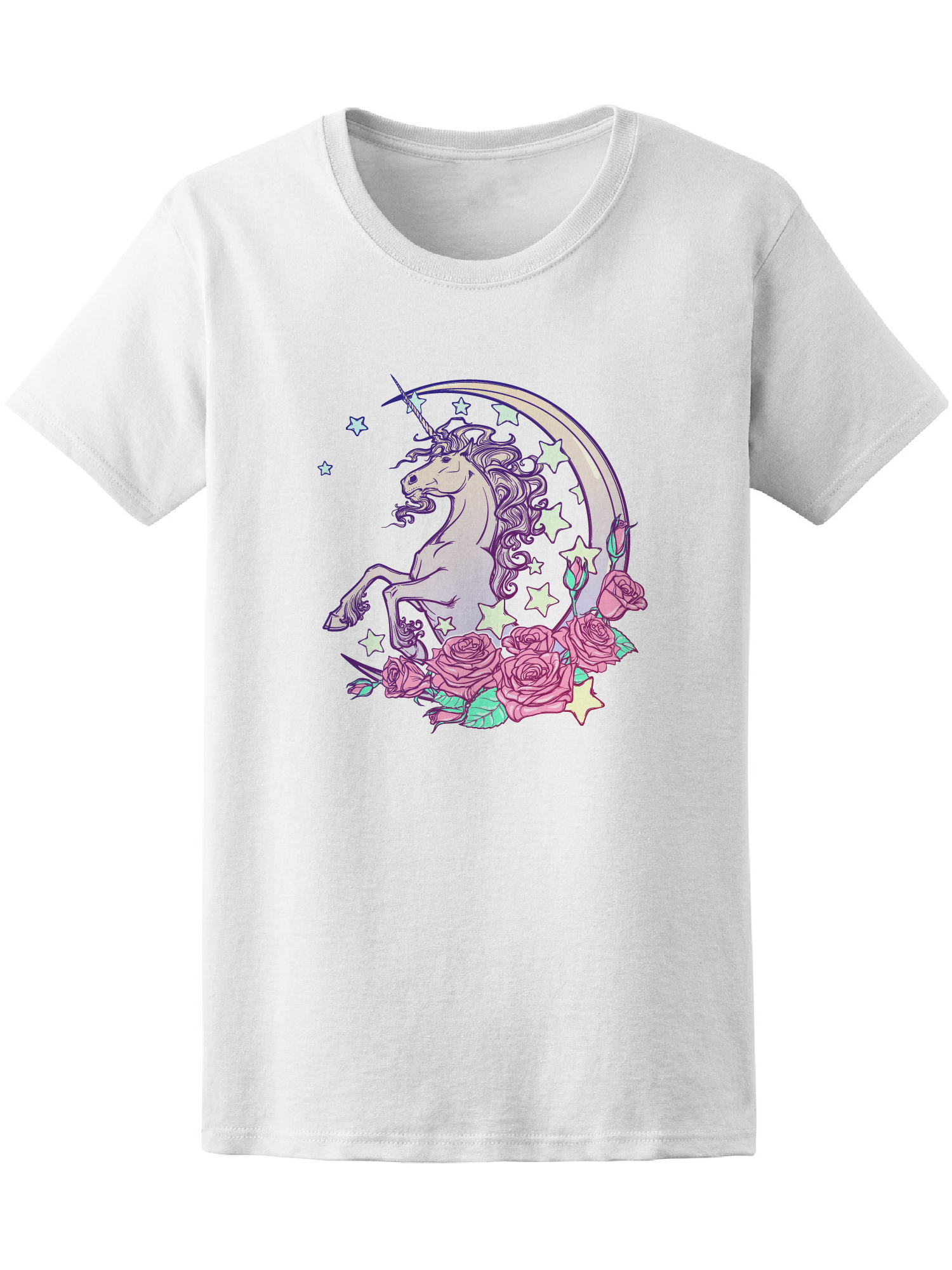 Foto 2 pulgar | Playera Smartprintsink con Ilustración Unicornio color Blanco para Mujer