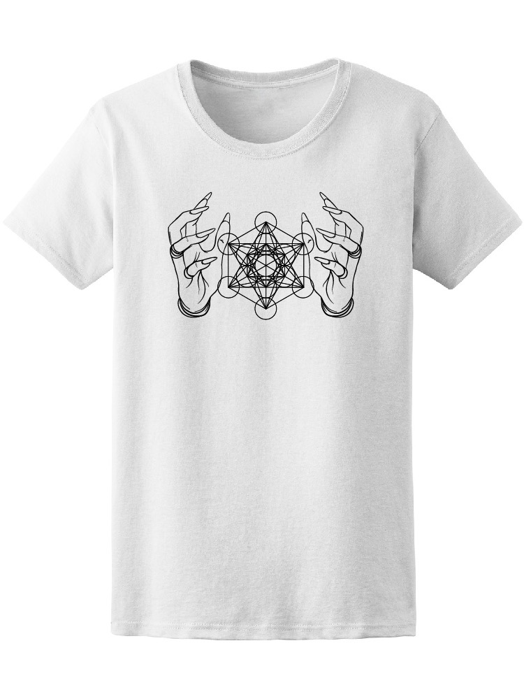 Foto 2 pulgar | Playera Smartprintsink Manos con Arte Geométrico para Mujer