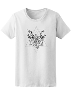 Foto 1 | Playera Smartprintsink para Mujer Diseño Triángulos con Flores