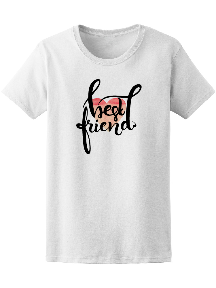 Foto 2 pulgar | Playera Smartprintsink Mujer Mejores Amigas Corazón Durazno color Blanco