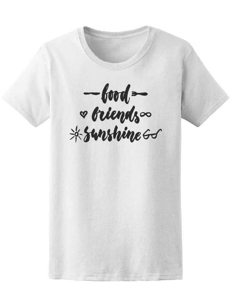 Foto 1 | Playera Smartprintsink Mujer Comida, Amigos Y Luz Del Sol