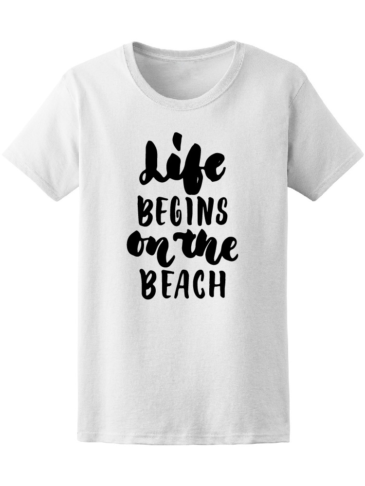 Foto 2 pulgar | Playera Smartprintsink para Mujer Diseño La Buena Vida Comienza En La Playa
