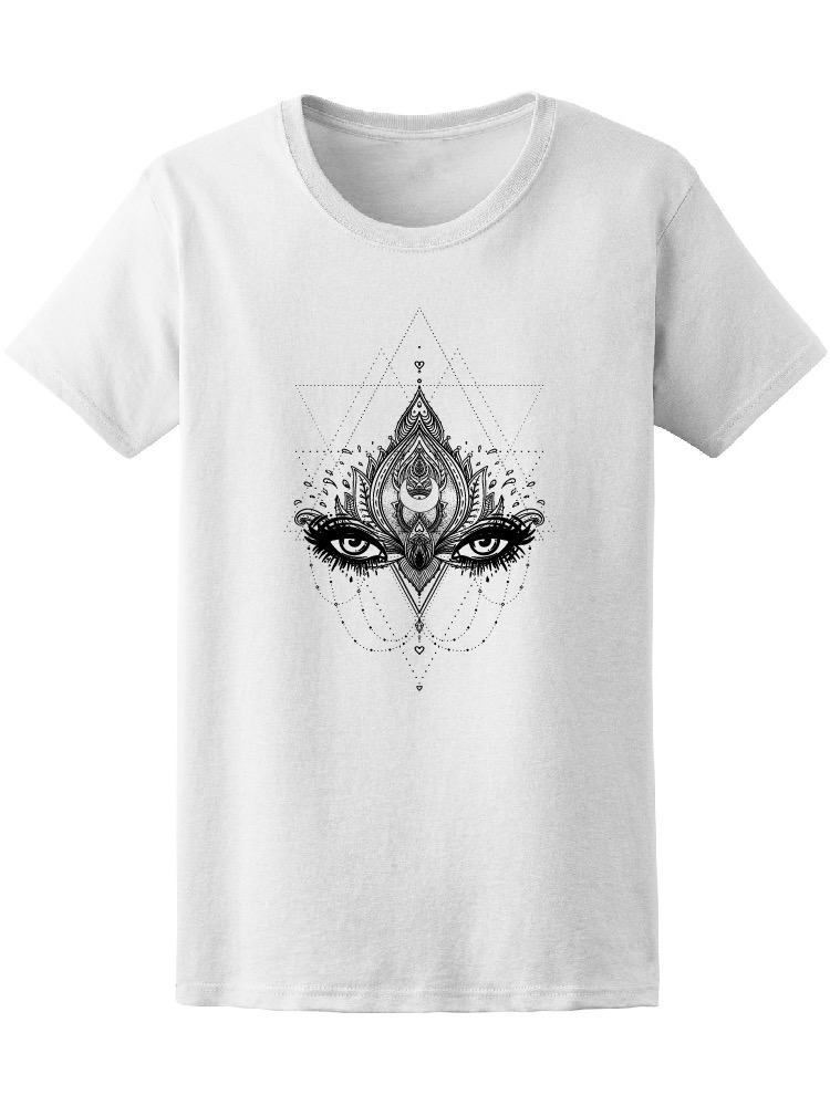 Foto 2 pulgar | Playera Smartprintsink para Mujer Diseño Arte Geométrico. Candelabro con Ojos