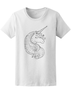 Foto 1 | Playera Smartprintsink Mujer Ilustración En Blanco y Negro